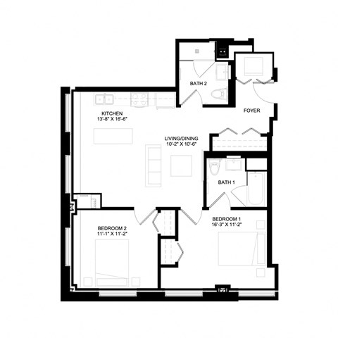 a black and white floor plan of a house